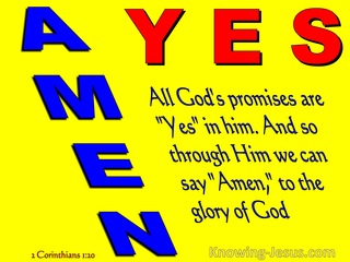 2 Corinthians 1:20 Yes In Him And Amen (yellow)